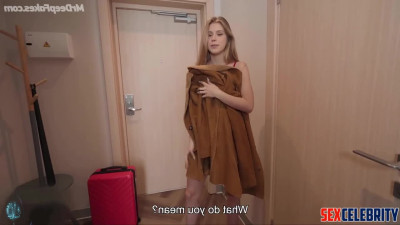 Erin Moriarty showed her friend an anal plug right in the corridor, A.I.