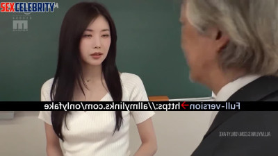 Oral sex session in a scientific library - Eunbi IZ*ONE face swap 권은비 포르노