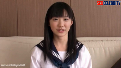 Under school uniform hides sexy Mana Ashida's tits 芦田愛菜 [日本人] Japanese