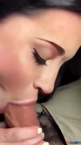 AI Jackie Guerrido, slow motion, mouth filled with cum