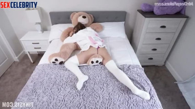 Horny teen Millie Bobby Brown fucking her teddy bear - hot ai scenes - DeepFakesCeleb