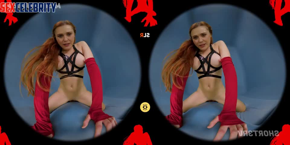 Elizabeth Olsen face swap bounces on your cock and moans very loudly, enjoying