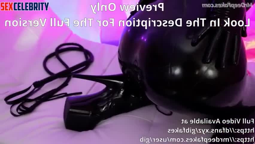 AI Emma Watson's Sexy Catwoman, Latex Costume in Action for Halloween