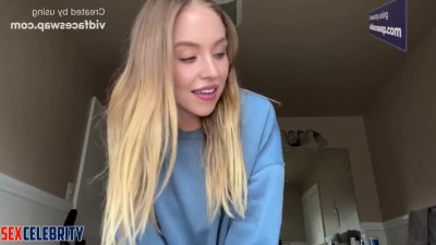 Squirting (Fake) Sydney Sweeney Almost Caught In Parents Bathroom - DeepFakesCeleb