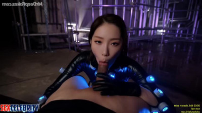 Look at the costume she's wearing while sucking, Taeyeon (태연 소녀시대) A.I. - DeepFakesCeleb