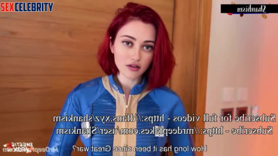 Fallout babe fucking sitting outside the shelter, fake Ella Purnell - DeepFakesCeleb