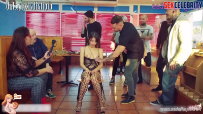 Dirty gangbang in the closed cafe with strangers / Aubrey Plaza face swap - DeepFakesCeleb