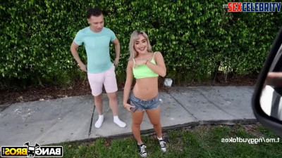 Dissolute blonde made it with stranger in taxi / Sabrina Carpenter A.I. - DeepFakesCeleb