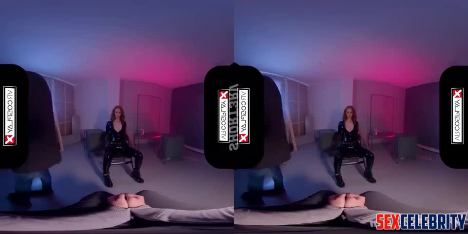 Fake Gillian Anderson wastes no time and has sex while being held captive on a mission VR