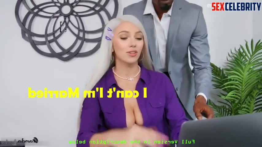 Fakeapp Scarlett Johansson gets help with her computer and her hungry pussy from BBC