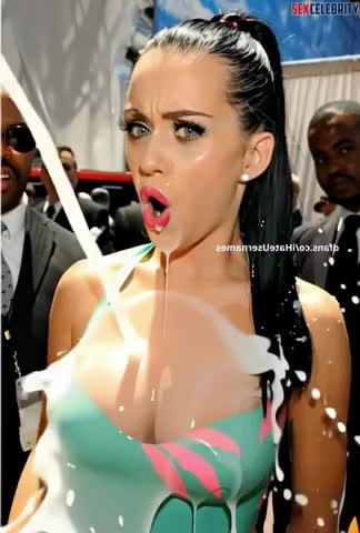 Blacks watching as she is doused with milk, Katy Perry real fake