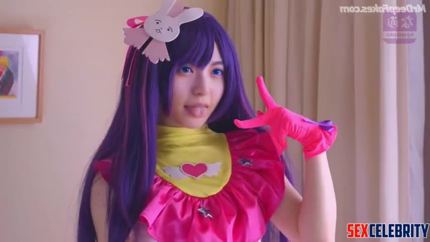 Cosplay slut made awesome blowjob, fake Asuka Saito (齋藤 飛鳥 乃木坂46)
