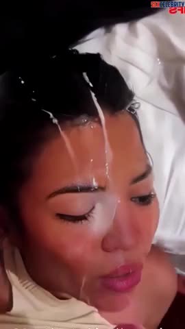 AI Pamela Silva Conde gets a cum shot right in her eye