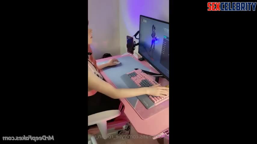 Post stream masturbation session with Pokimane (solo ai scenes)