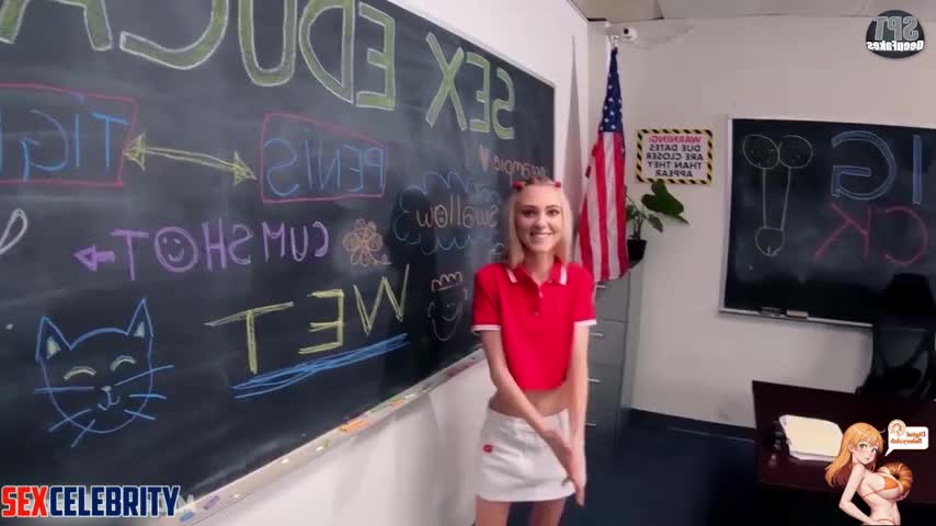 Kiernan Shipka learns sex education on practice (real fakes)
